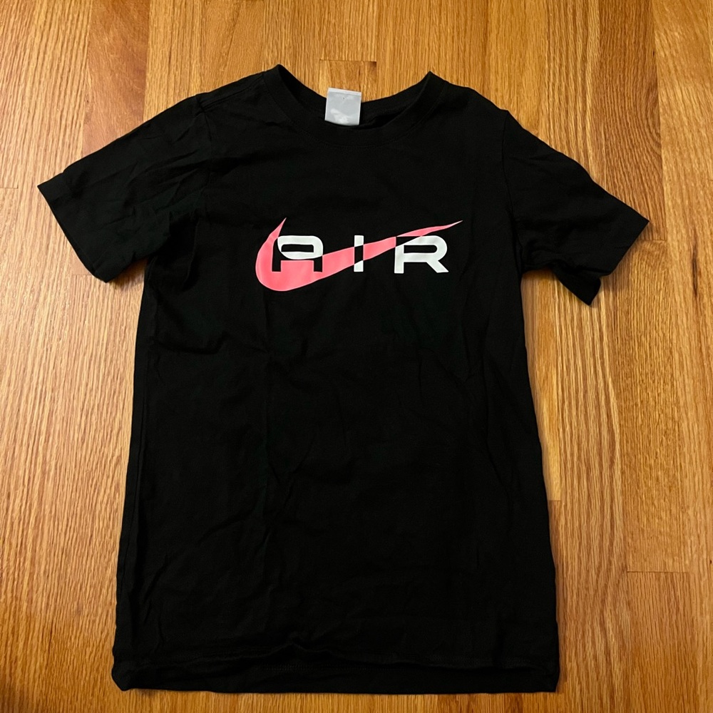 Nike Black Crew Neck Tee with Pink Accents